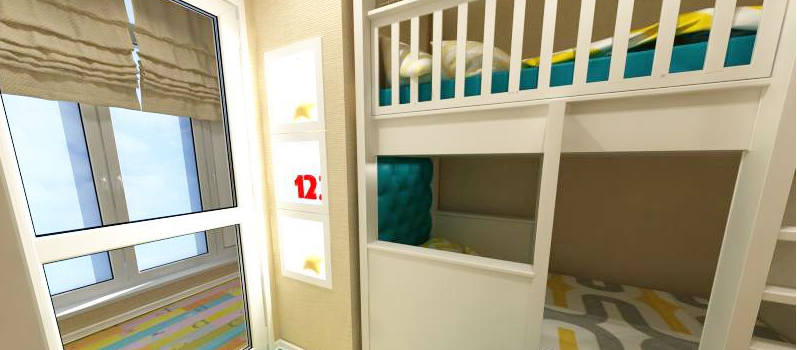 Bērnu istabas dizains 2 zēniem