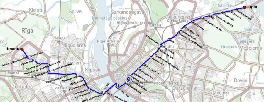 Rīgā atklāts jaunais tramvaja maršruts Imanta - Jugla