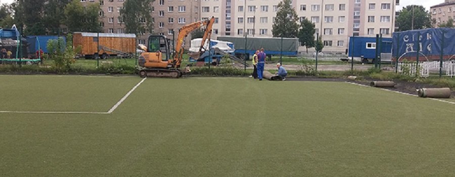 Daugavpils “Esplanādes” stadionā sākušies rekonstrukcijas darbi