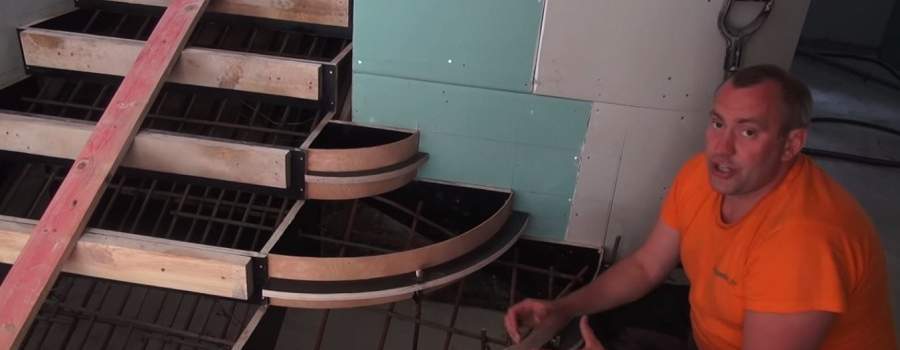 ВИДЕО: Пошаговая инструкция изготовления монолитной лестницы