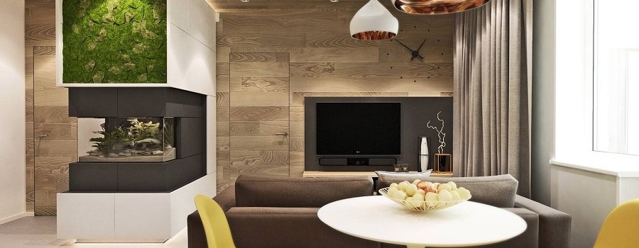 Dizaina projekts trīs istabu dzīvoklim mūsdienīgā stilā