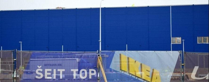 IKEA lielveikala būvniecība tuvojas noslēgumam