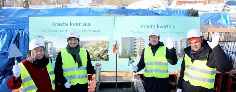 Krasta kvartāla projektam Maskavas forštatē ielikts pamatakmens