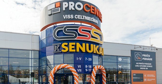 Rīgā atvērts K Senukai Procenter būvniecības preču veikals profesionāļiem