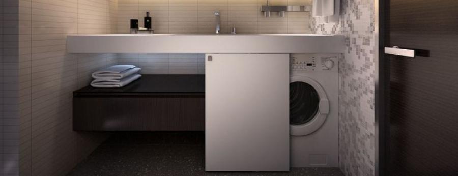 VIDEO: Vannas istabas veļas mazgājamās mašīnas skapji variācijas un izvietojuma padomi