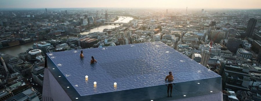 Uz Londonas debesskrāpja jumta veidos baseinu