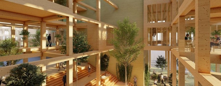 Zviedrijas kompānija Eastnine plāno Rīgā būvēt koka biroju ēku The Pine