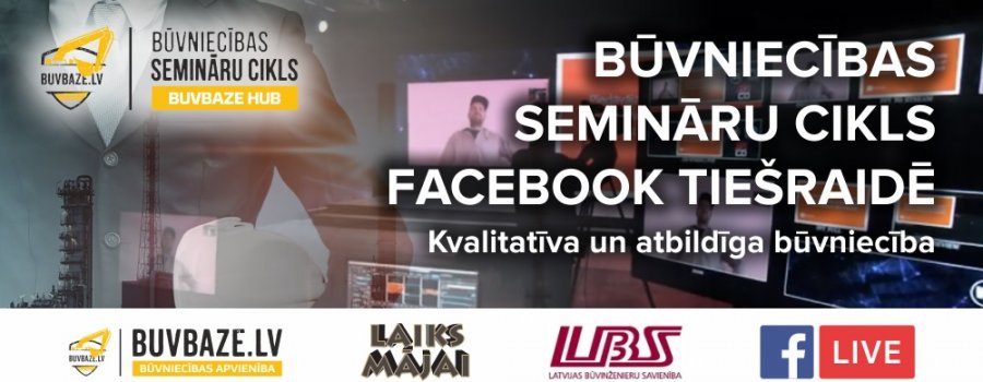 ONLINE SEMINĀRS: Būvniecības seminārs par jumtu segumiem un ventilējamām fasādēm