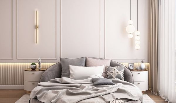 Guļamistaba ar apaļo gultu no LAVR interior design